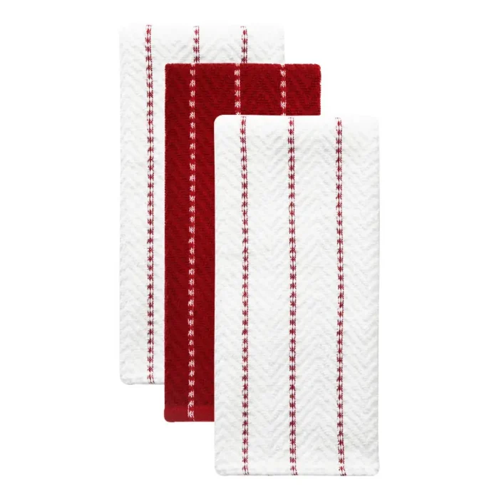 Herringbone Stripe - Terry Kitchen Towels, Pack of 3