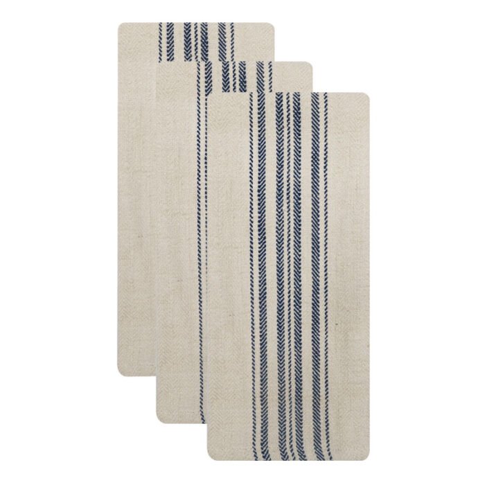 Herringbone Stripe – Organic Cotton Kitchen Towels, Pack of 3